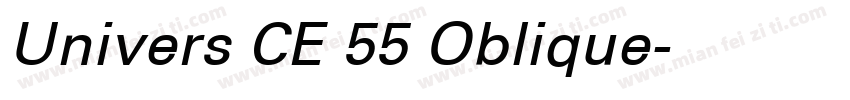 Univers CE 55 Oblique字体转换
